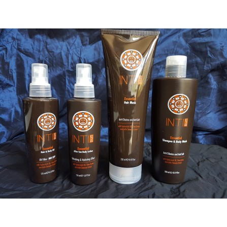ALFAPARF СЛЪНЦЕЗАЩИТЕН ПРОМО ПАКЕТ ЗА КОСА И ТЯЛО  INTI SUN ESSENTIAL ШАМПОАН ЗА КОСА И ТЯЛО 300МЛ ПОДХРАНВАЩА МАСКА ЗА СЛЕД СЛЪНЦЕ 250МЛ СЛЪНЦЕЗАЩИТНО СПРЕЙ-ОЛИО ЗА КОСА И ТЯЛО 125МЛ  ХИДРАТИРАЩ И ОСВЕЖАВАЩ СПРЕЙ ЛОСИОН ЗА ТЯЛО ЗА СЛЕД СЛЪНЦЕ 